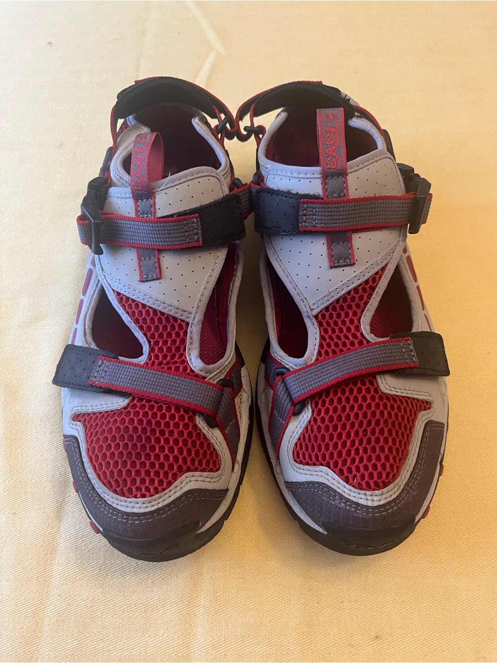Teva Red and Gray Youth Sport Sandals